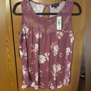 Mauve Floral Lace Blouse